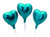 Turquoise Foil Chocolate Heart Lollipop