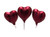 Burgundy Foil Chocolate Heart Lollipop