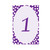 Purple Polka Dot Table Numbers