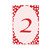 Red Polka Dot Table Numbers