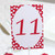 Red Polka Dot Table Numbers