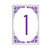 Purple Vintage Table Numbers - Discontinued