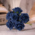 Bunch of 6 Navy Blue Foam Tea Rose