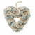 White Pinecone Heart Wreath