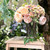 Grey Floraline Hand Tie Glass Vase