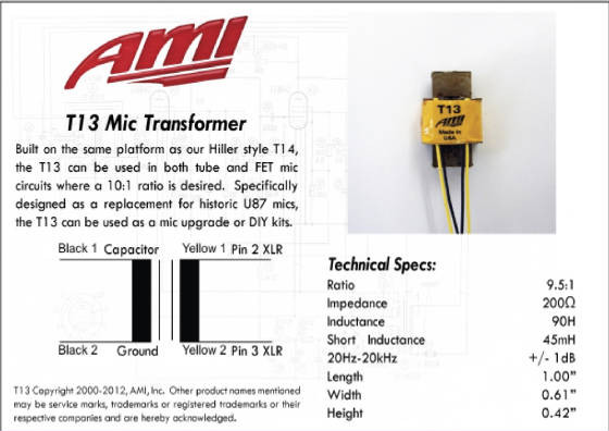 TAB Funkenwerk AMI T13 Transformer | ZenPro Audio