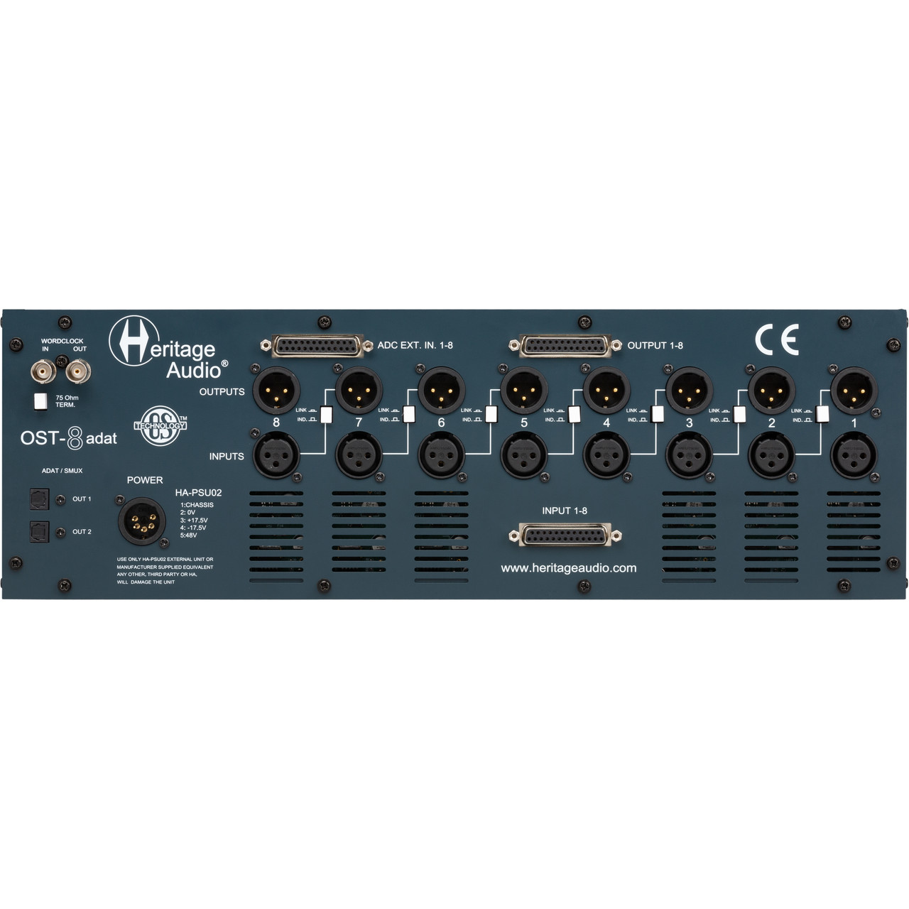 Heritage Audio OST-8 adat api500シリーズラック Heritage Audio OST-8 ADAT 500 Series Rack | ZenPro Audio