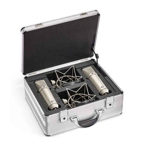 Neumann U 87 Ai Large Diaphragm Condenser Stereo Set - Nickel