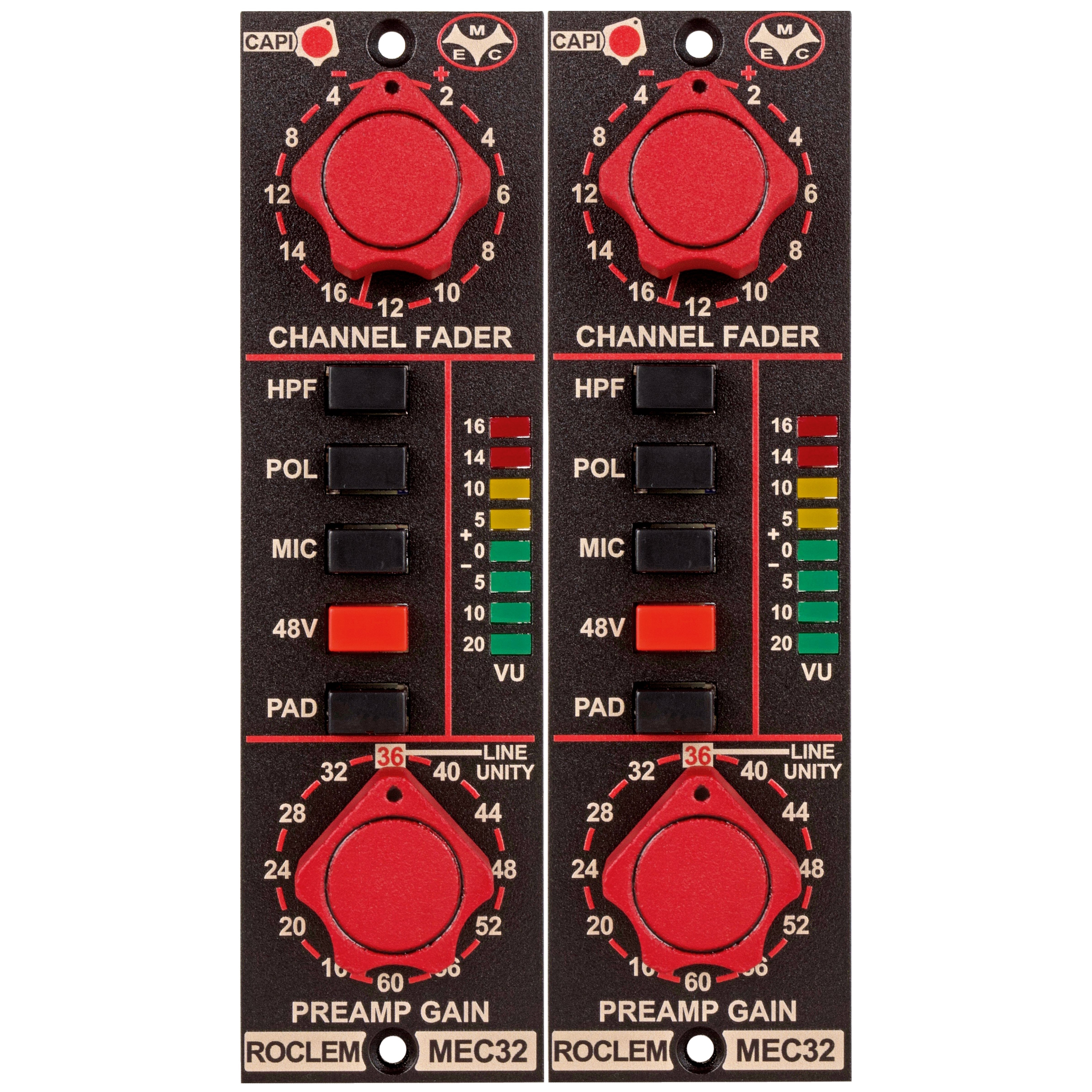 CAPI ROCLEM MEC32 500 Series Microphone Preamp Stereo Pair