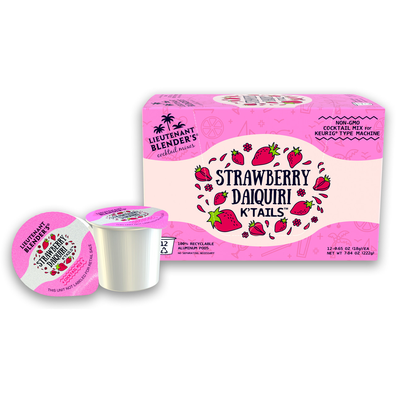Strawberry Daiquiri K'Tails® - Lieutenant Blender's Cocktails Mixes