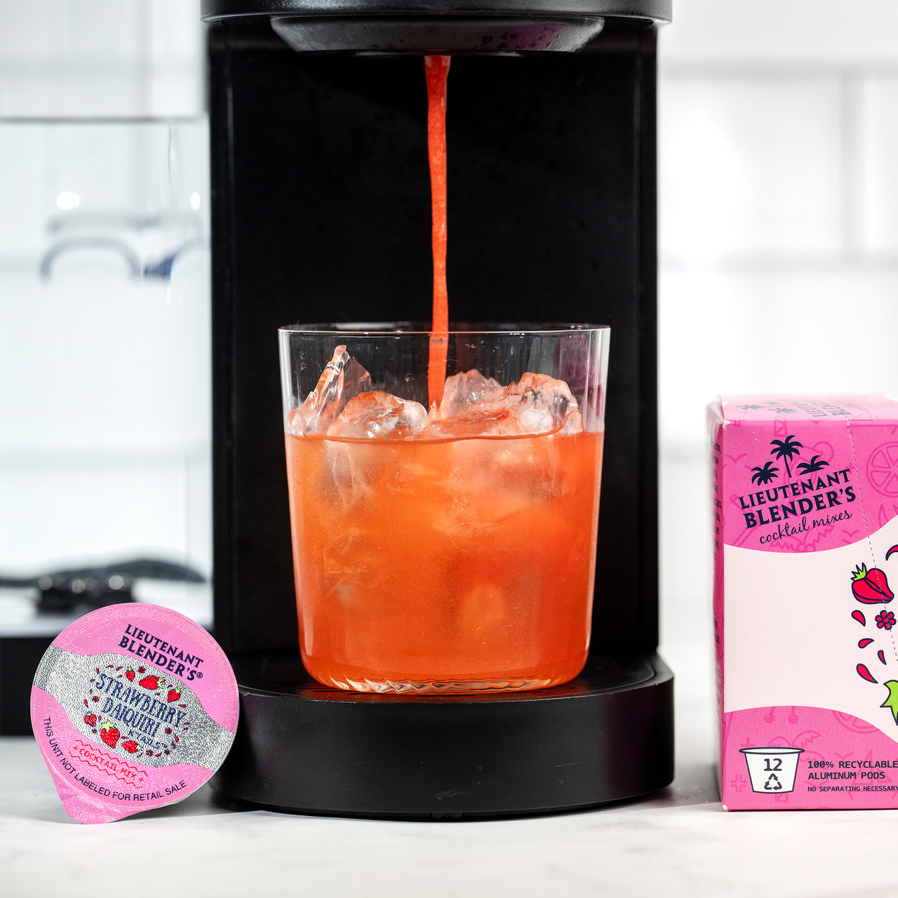 Strawberry Daiquiri K'Tails® - Lieutenant Blender's Cocktails Mixes