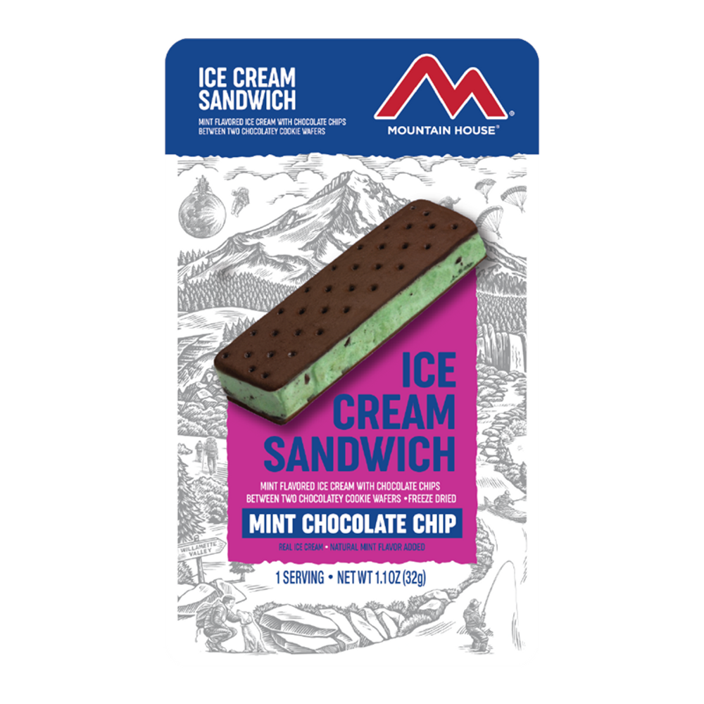 Mountain House Mint Chocolate Chip Ice Cream Sandwich (Case of 12)