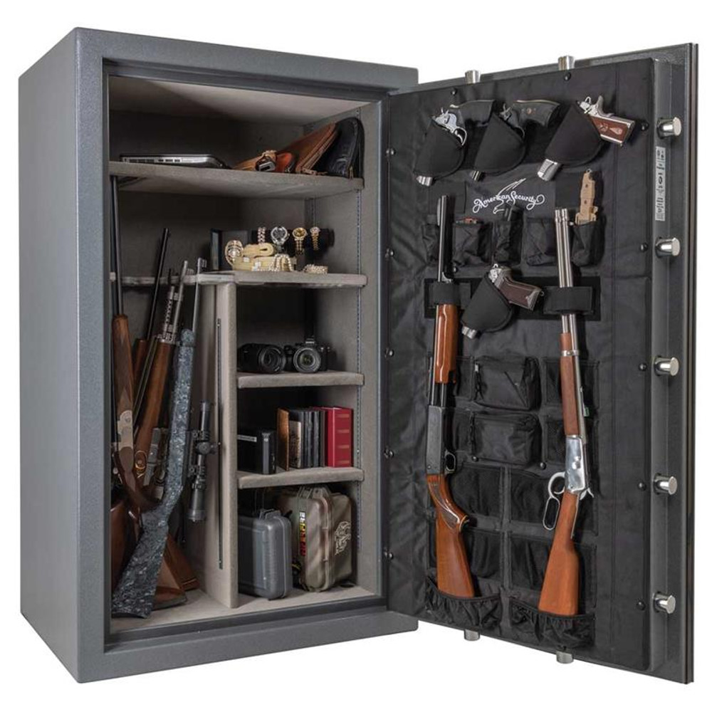 American Security NF6036E5 36 Gun 90-Minute Fire Safe - Textured Gunmetal  Gray w/Light Kit