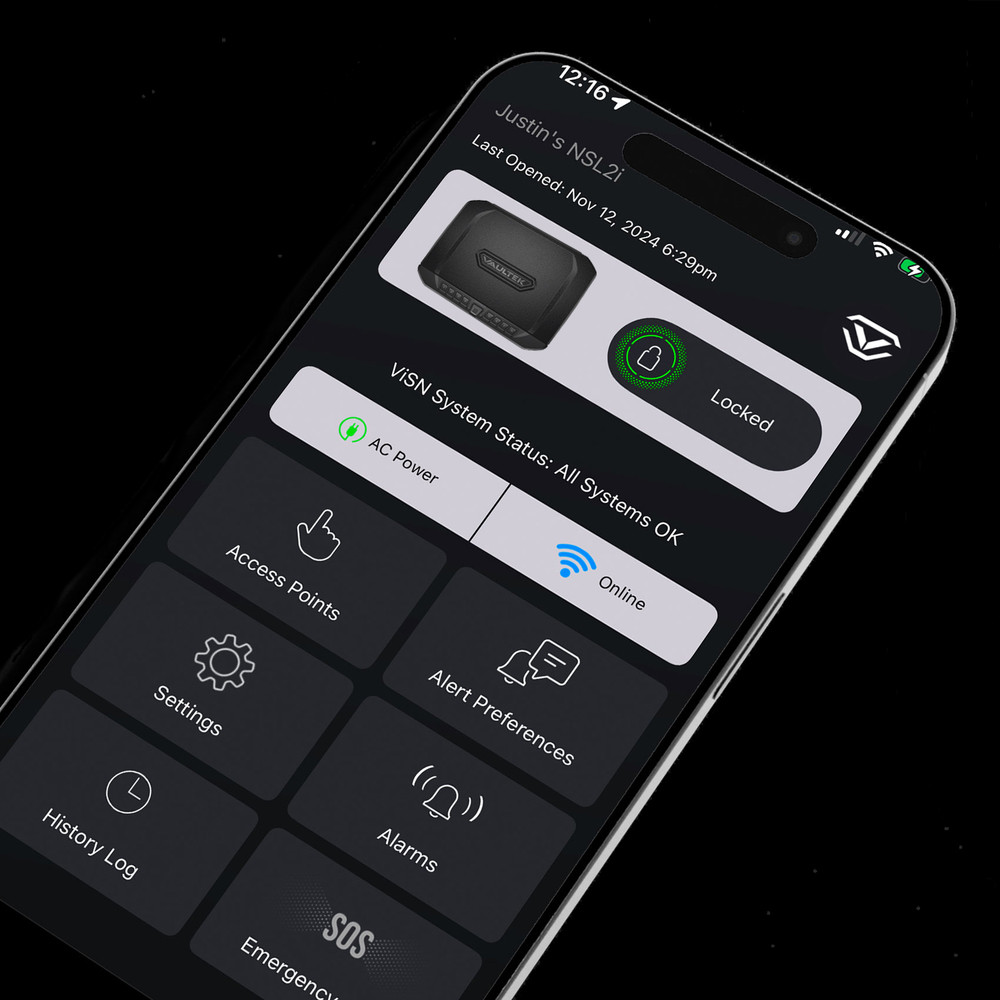 VAULTEK NV30i ViSN Wi-Fi Full-Size Quick Access Biometric Safe