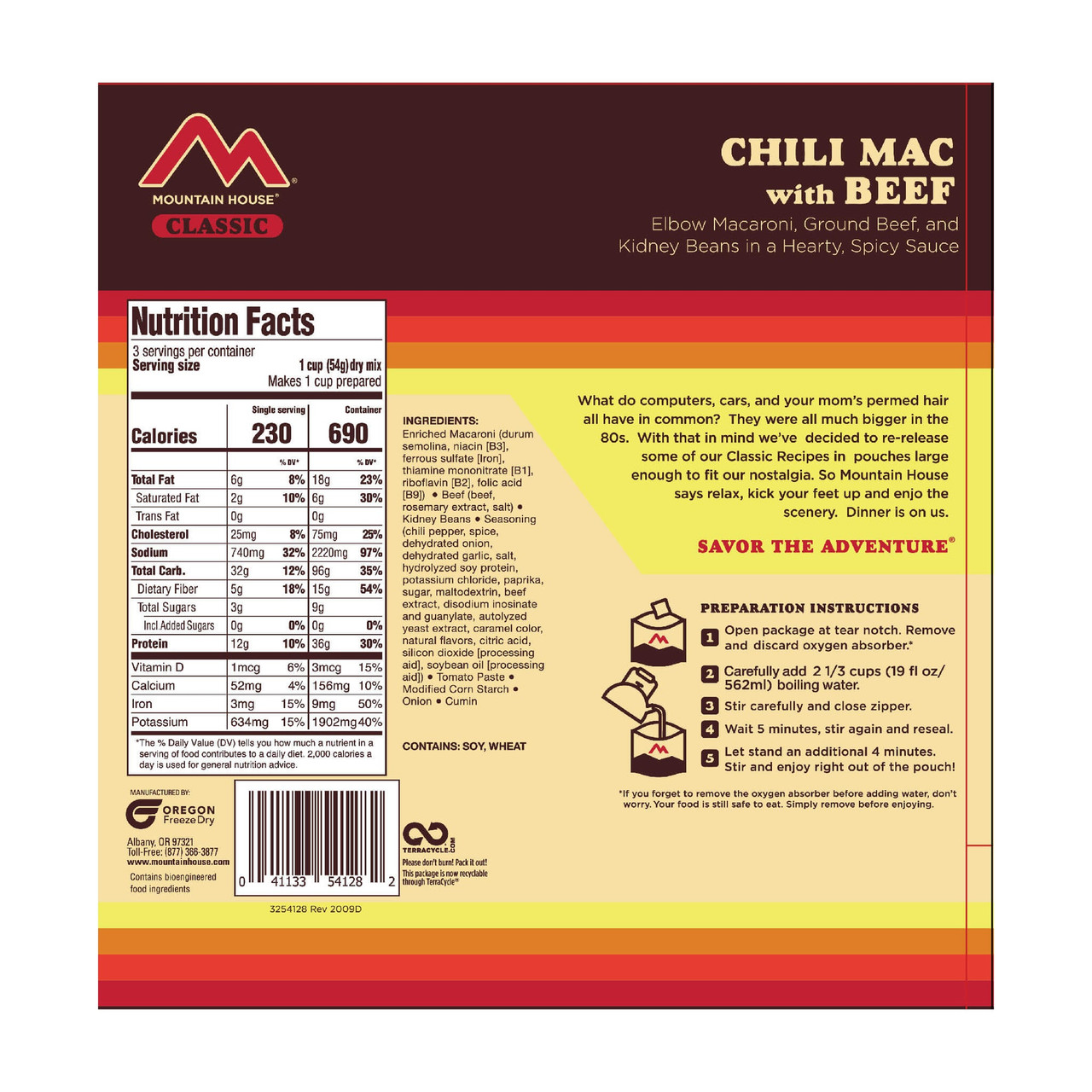 Mountain House Classic Chili Mac with Beef (Case of 4)