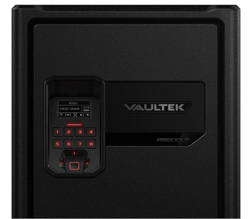 Vaultek NRS800i-BK Smart Rifle Safe – full front view with door closed