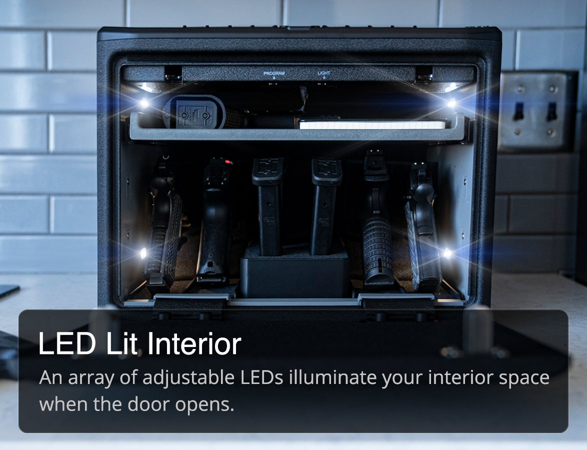 インフェルノX2BOX Vaultek ViSN MX High Capacity Biometric Safe - Black NMX2i-BK