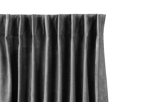 Velvet Gordijn - Haken - Grey 150x250