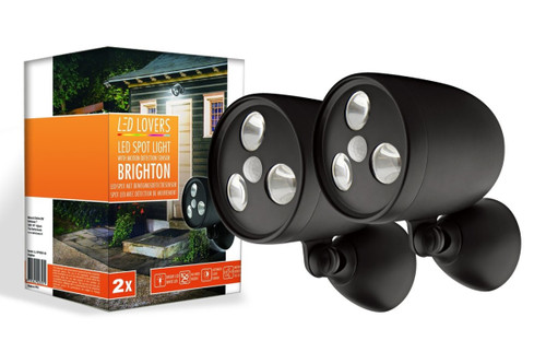 Brighton LED Buitenlamp met sensor - 2-pack