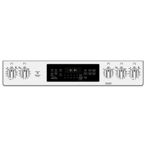 GE JCS840SMSS Electric Range, 5.3 cu. ft. Capacity, 30 inch Exterior Width, True Convection, 5 Burners, Storage Drawer, Self Clean, 3,000 Watts Highest Burner Element, Stainless Steel colour True European Convection
