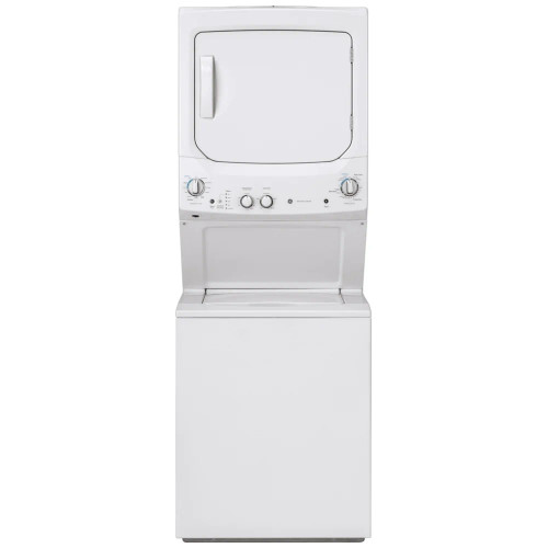 GE GUD27ESMMWW Laundry Center Electric Dryer, 4.4 cu. ft. Washer Capacity, 5.9 cu. ft. Dryer Capacity, 9 Wash Cycles, 670 RPM Washer Spin Speed, White colour Contains Agitator