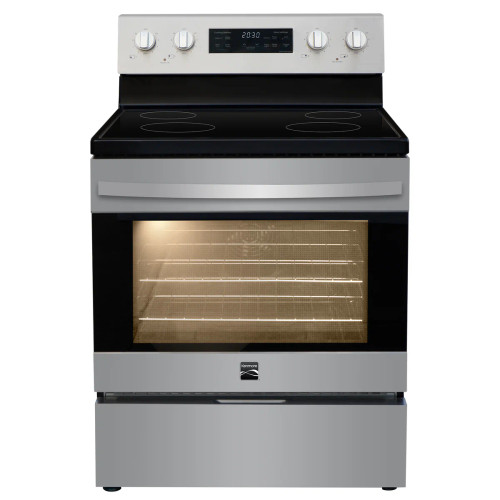 30" Kenmore KKFTR4.8-RearAFC-SS 5 cu ft. Stainless Steel Electric 4 Burner True Convection Range with Air Fry