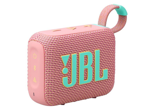 JBL Go 4 - Ultra-Portable, Waterproof and Dustproof Bluetooth Speaker, Big Pro Sound with Punchy bass, 7-Hour Built-in Battery, Made in Part with Recycled Materials (Pink)