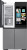Samsung Bespoke RF23DB9900QDAC Counter Depth French Door Refrigerator, 36 inch Width, ENERGY STAR Certified, 22.5 cu. ft. Capacity, Counter Depth, Custom Panel Ready, Water Dispenser (Interior), Ice Dispenser (Freezer Located),  AI Family Hub+,