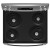GE JCBS350SVSS Electric Range, 5 cu. ft. Capacity, 30 inch Exterior Width, 4 Burners, Storage Drawer, 2,600 Watts Highest Burner Element, Black colour
