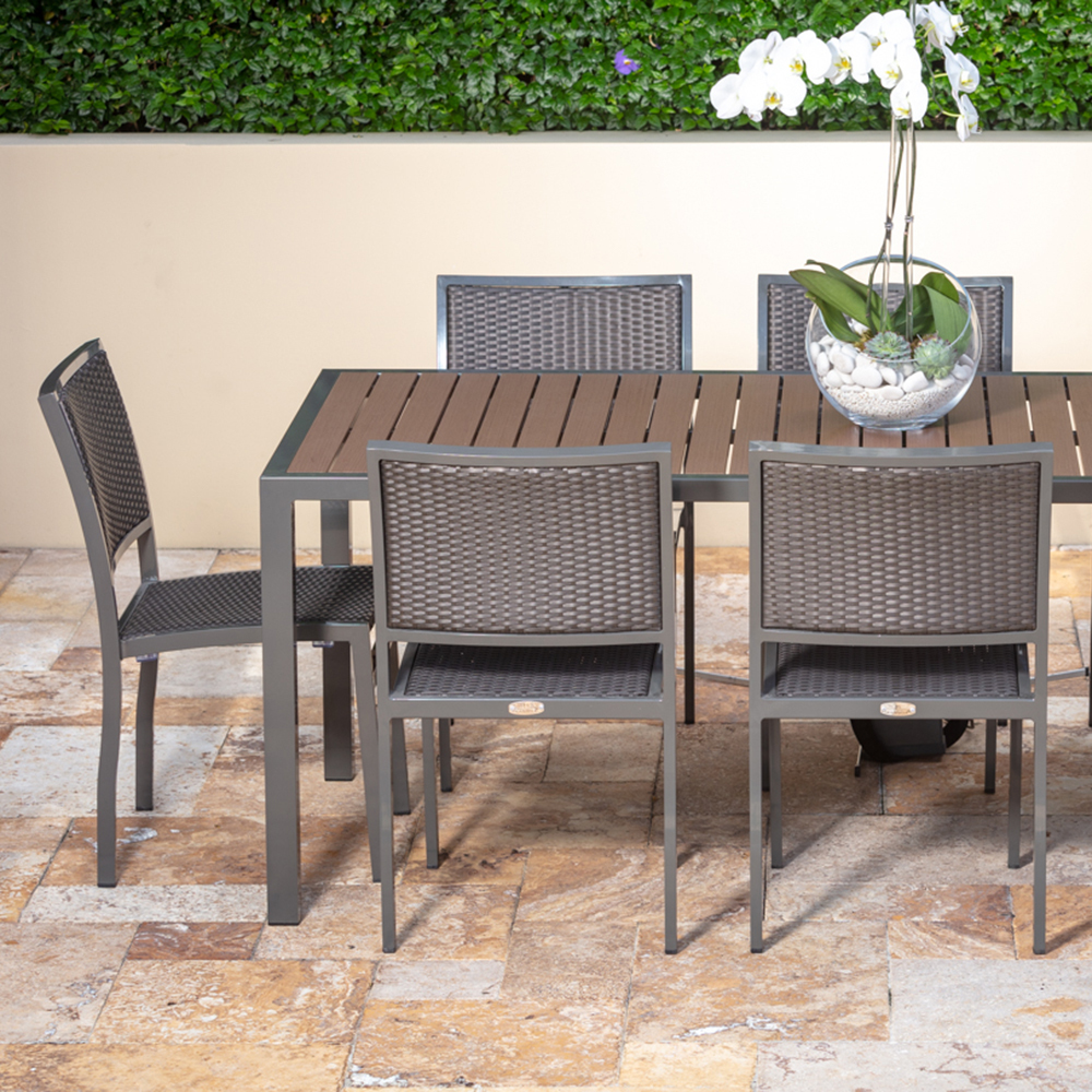 DOMINICA Colorful, wicker outdoor wicker furniture designed for Commercial, Hospitality and Residential Settings