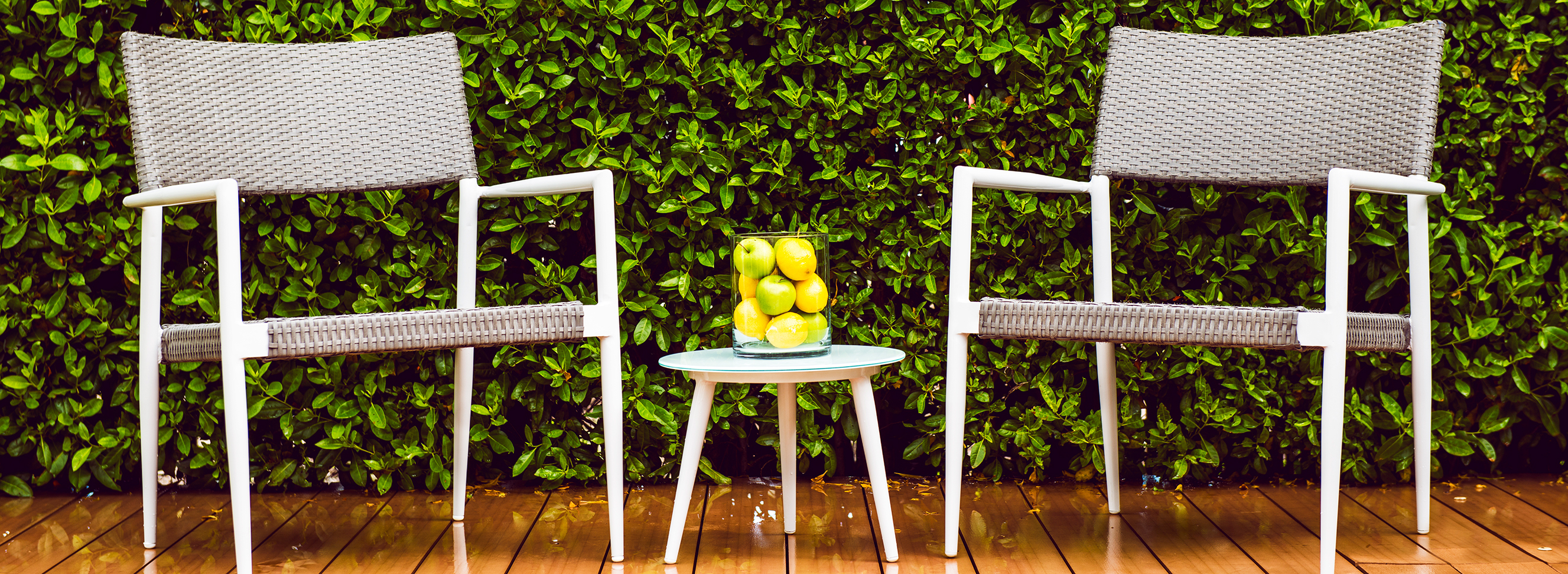 CANCUN Outdoor Furniture Collection by Kannoa - Mid-Century, wicker outdoor furniture collection designed for Commercial, Hospitality and Residential Settings