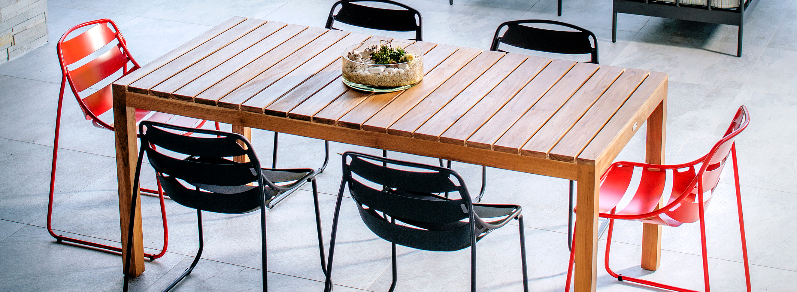 ELLIE Outdoor Furniture Collection of Dining Chairs by Kannoa - Colorful, bold outdoor chairs designed for Commercial, Hospitality and Residential Settings
