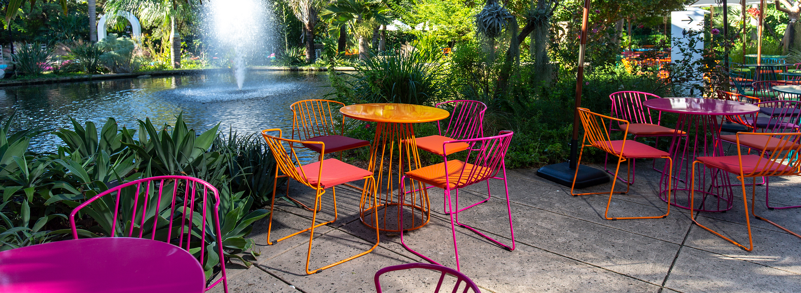 INTERCOASTAL Outdoor Furniture Collection by Kannoa - Bold and Colorful Outdoor Dining Collection designed for Commercial, Hospitality and Residential Settings