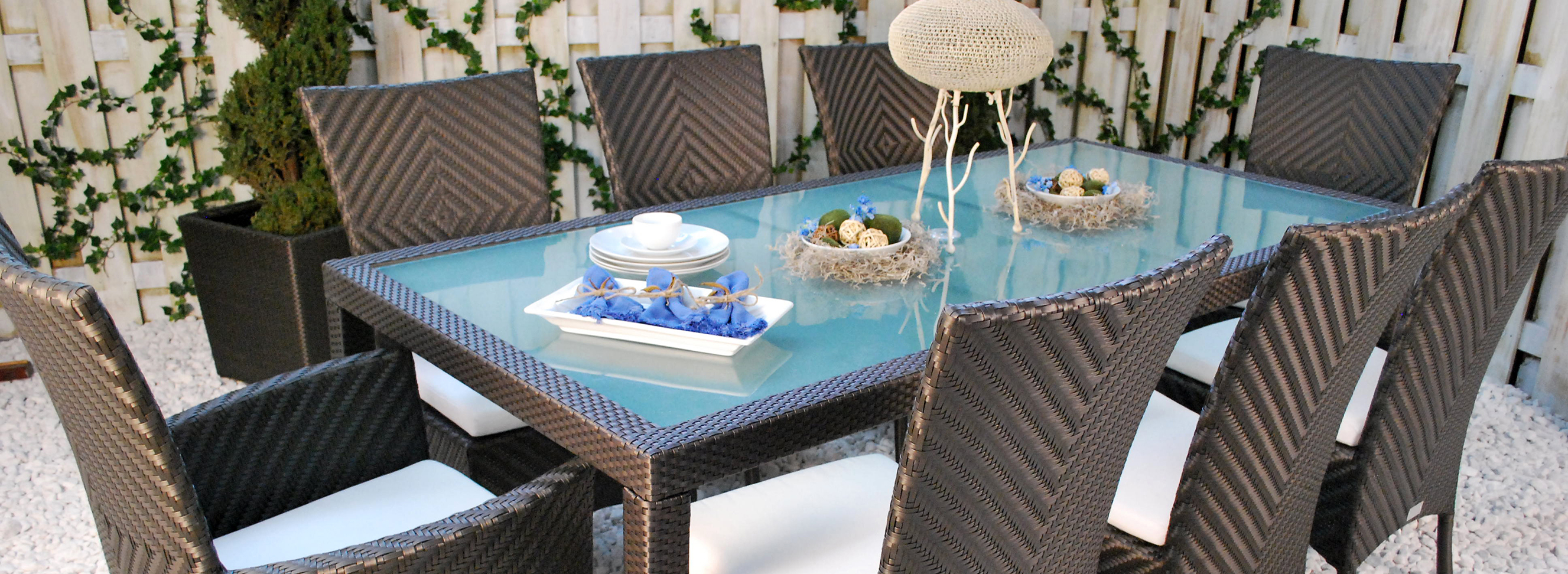 MARBELLA Dining set - Modern Wicker Outdoor Dining designed for Commercial, Hospitality and Residential Settings