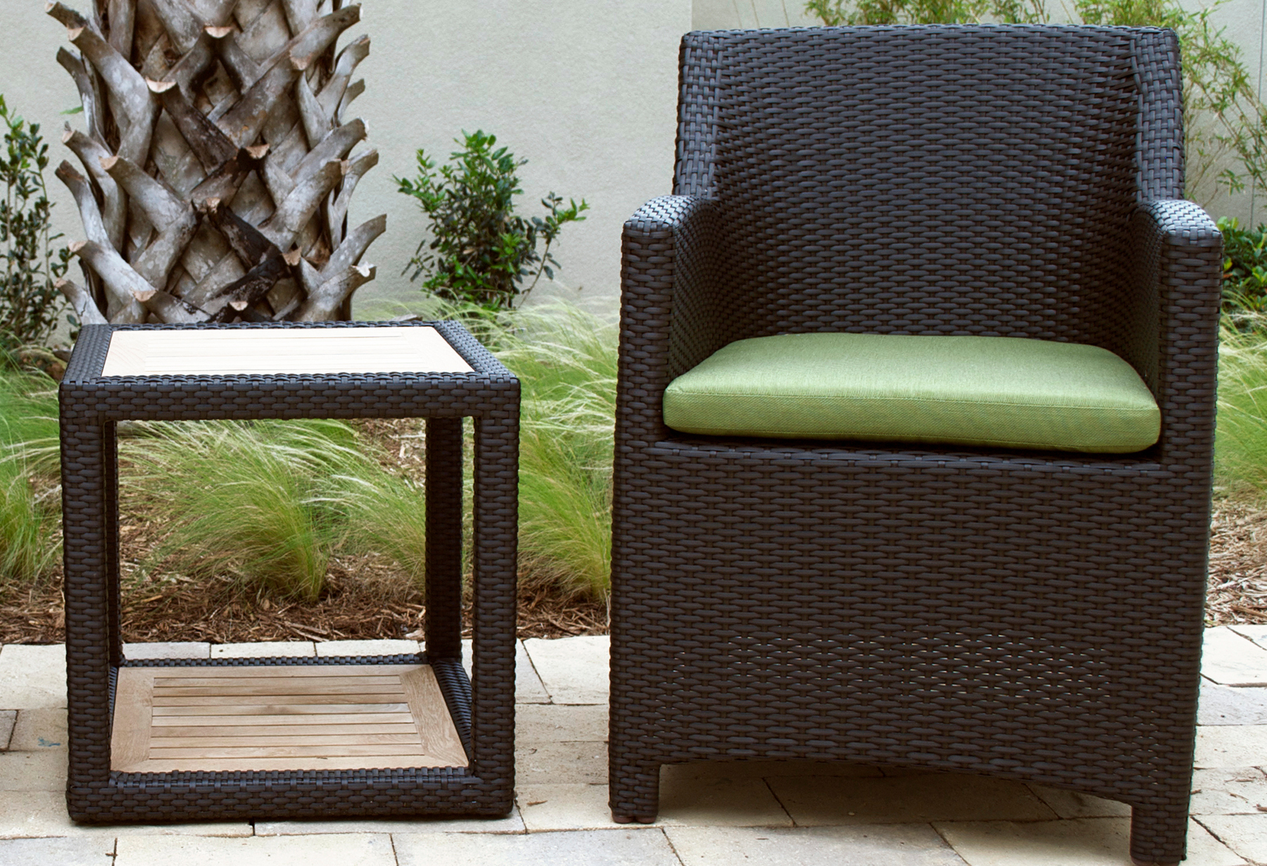 MARGARITA side tables - Modern Wicker Outdoor Side Tables designed for Commercial, Hospitality and Residential Settings