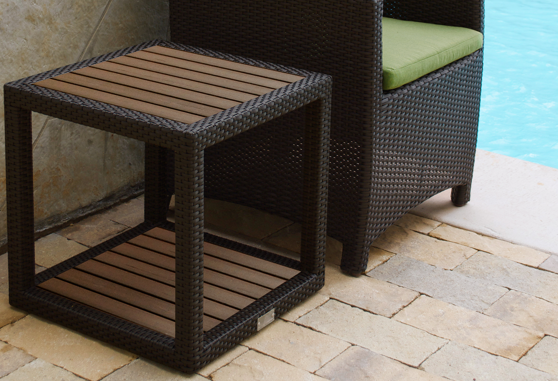 MARGARITA side tables - Modern Wicker Outdoor Side Tables designed for Commercial, Hospitality and Residential Settings