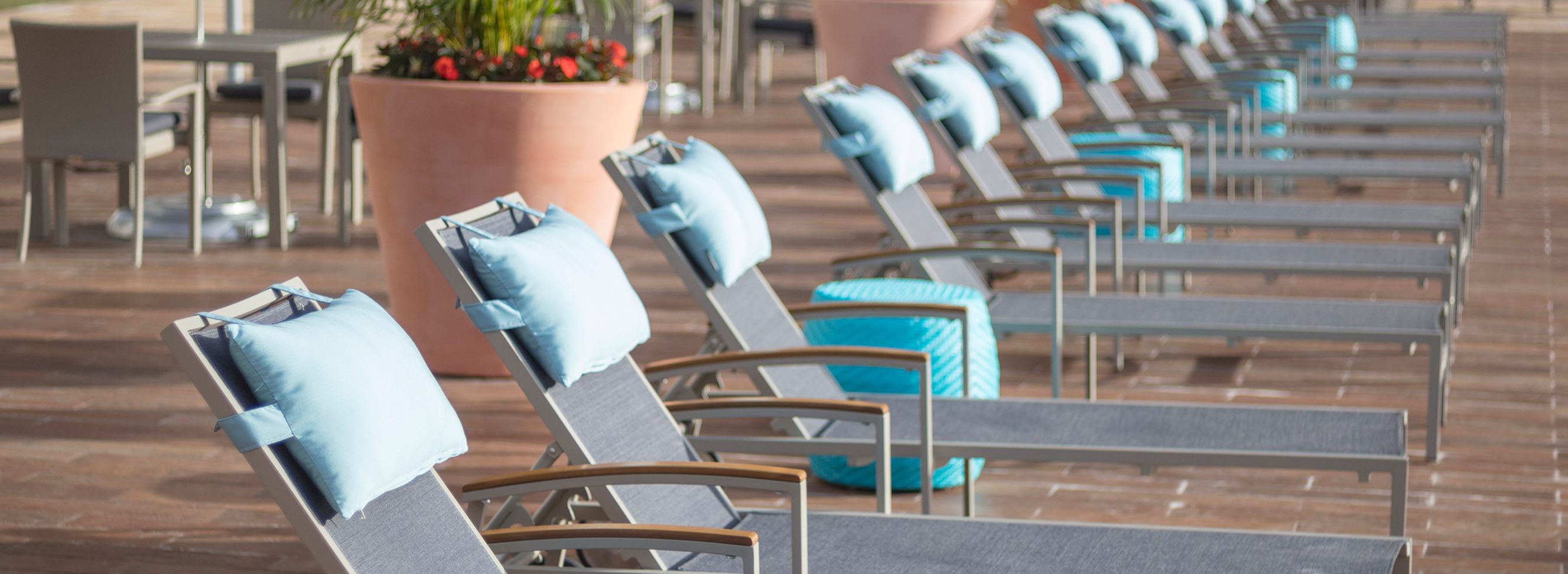 SAINT LUCIA outdoor furniture collection by Kannoa -  Colorful, bold outdoor furniture designed for Commercial, Hospitality and Residential Settings