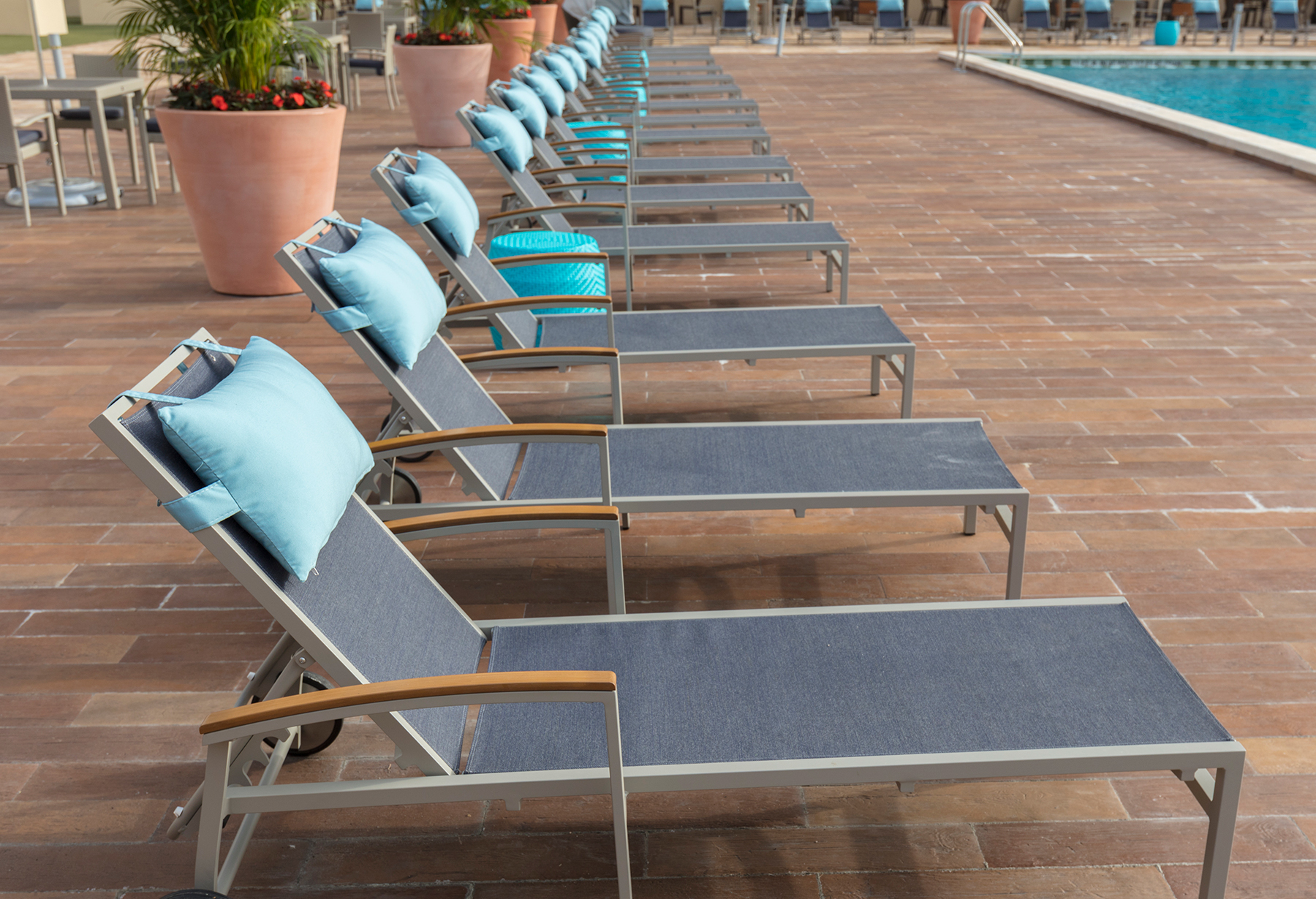 SAINT LUCIA outdoor furniture collection by Kannoa -  Colorful, bold outdoor furniture designed for Commercial, Hospitality and Residential Settings