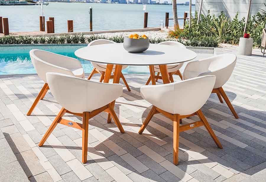 SANTORINI outdoor furniture designed for Commercial, Hospitality and Residential Settings