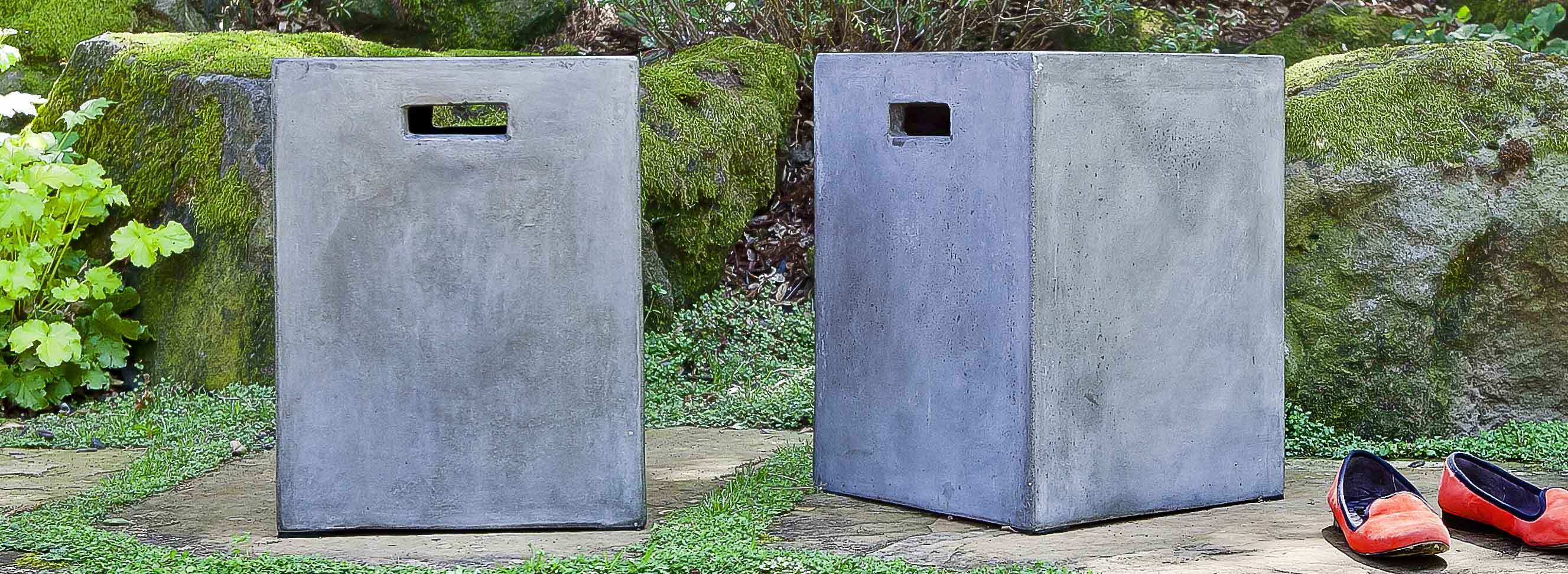 The Urban Collection of outdoor cement stools by Kannoa