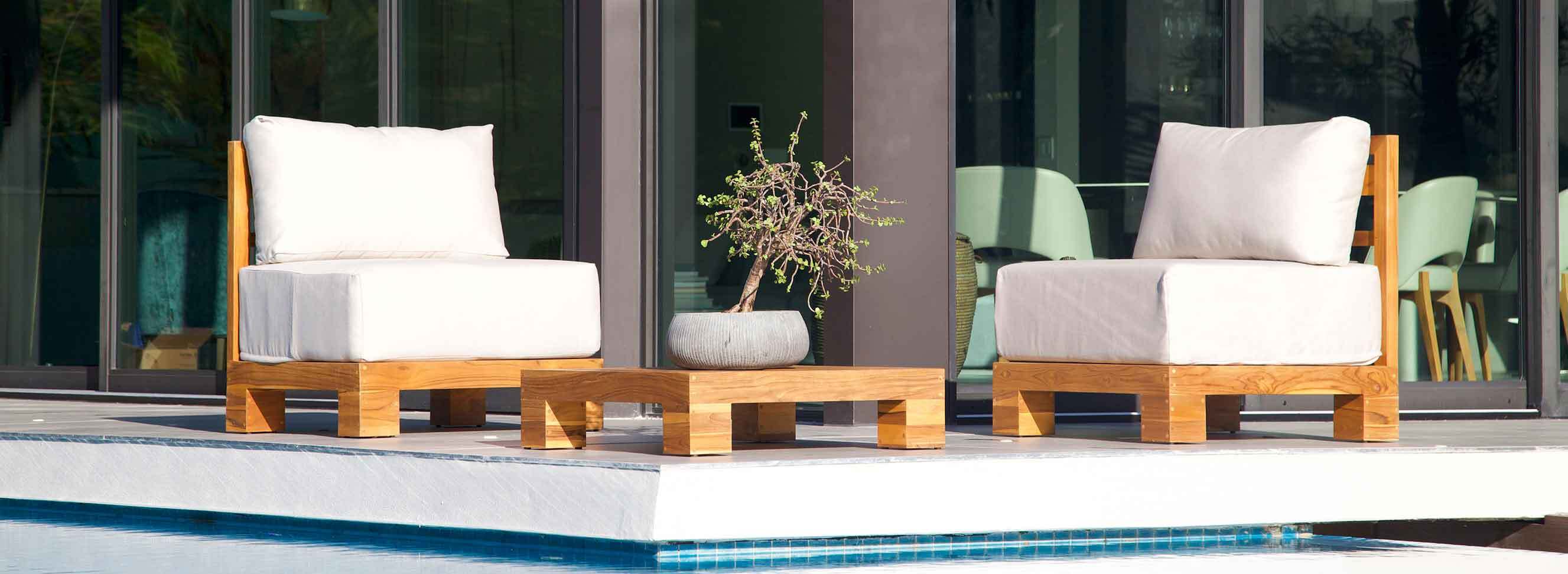 Sunset Outdoor Furniture Collection by Kannoa is beautifully, hand-crafted in sustainably harvested teak.