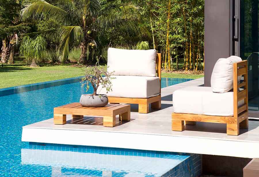 Sunset Outdoor Furniture Collection by Kannoa is beautifully, hand-crafted in sustainably harvested teak.