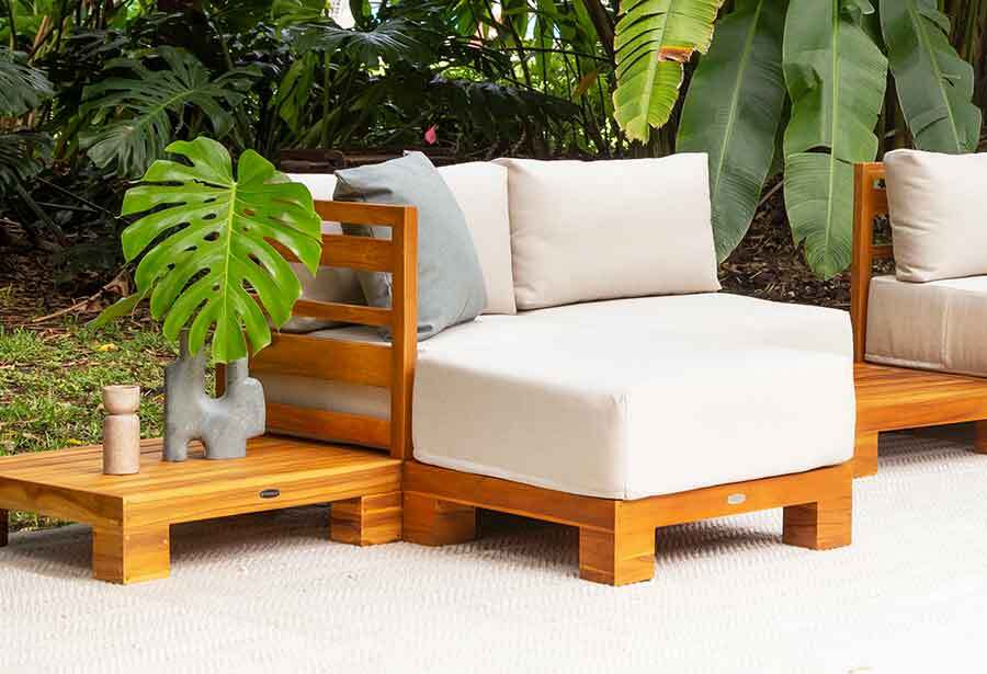Sunset Outdoor Furniture Collection by Kannoa is beautifully, hand-crafted in sustainably harvested teak.