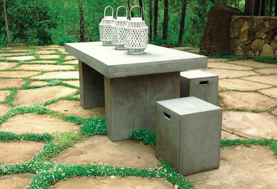 The Urban Collection of outdoor cement stools by Kannoa