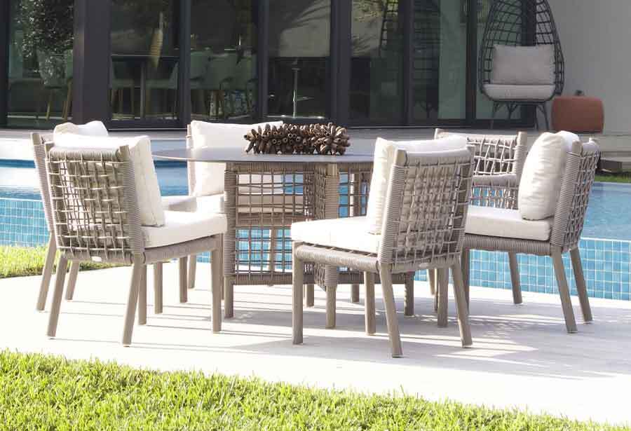 Taos Collection offers a sofa, loveseat, armchair, coffee and side table. By Kannoa