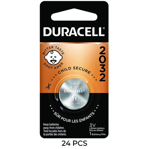 24-Pack DL2032 Duracell 3 Volt Lithium Coin Cell Batteries