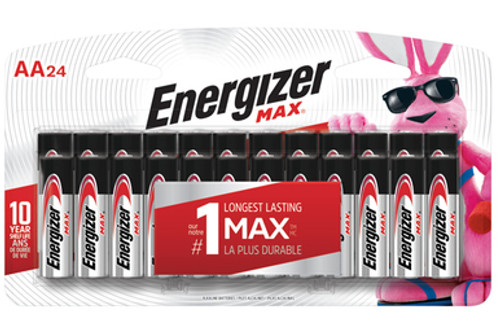 AA Energizer MAX E91BP24 Alkaline Batteries (24 Card)