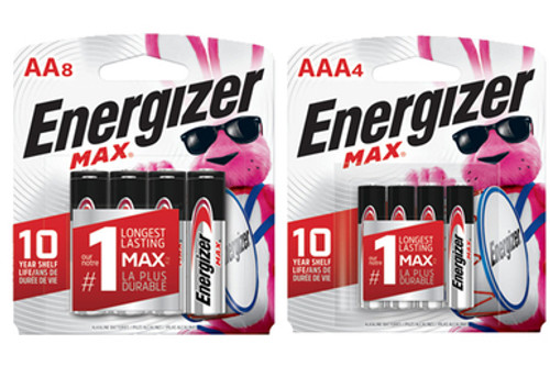 8 AA + 4 AAA Energizer MAX Alkaline Battery Combo (On Cards)