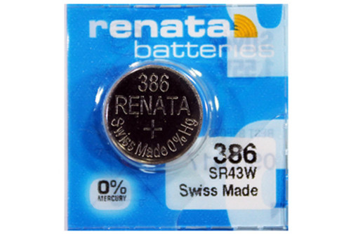 386 / 301 / SR43SW Renata Silver Oxide Button Battery