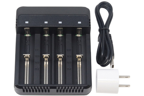 4-Slot Li-Ion Battery Charger (26650, 22650, 18650, 16340)